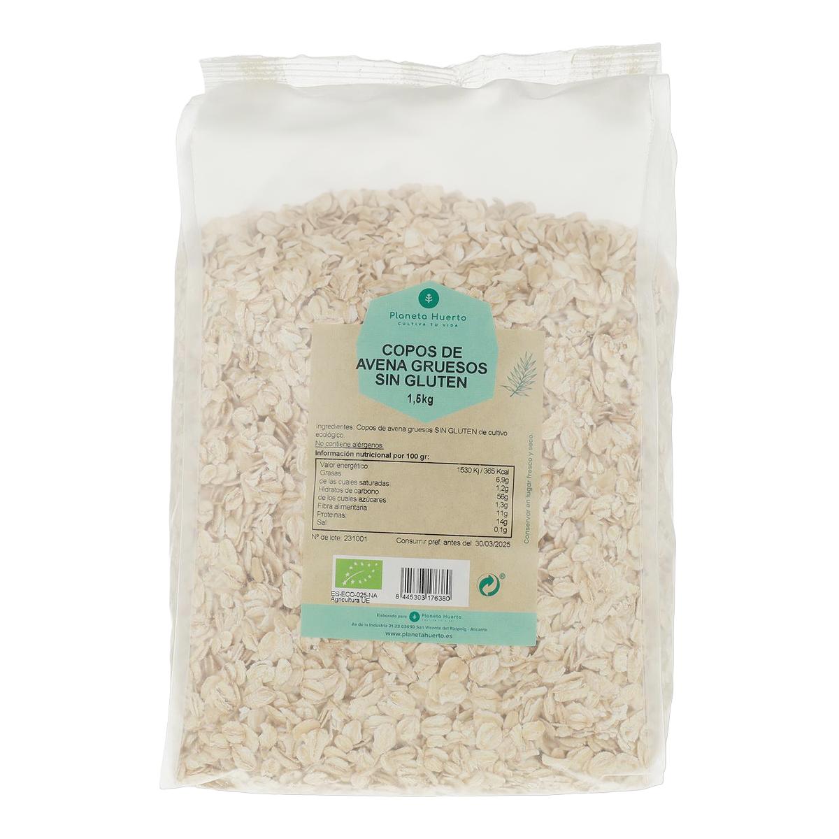 Flocons d'avoine grossiers sans gluten ECO Planeta Huerto 1,5 Kg