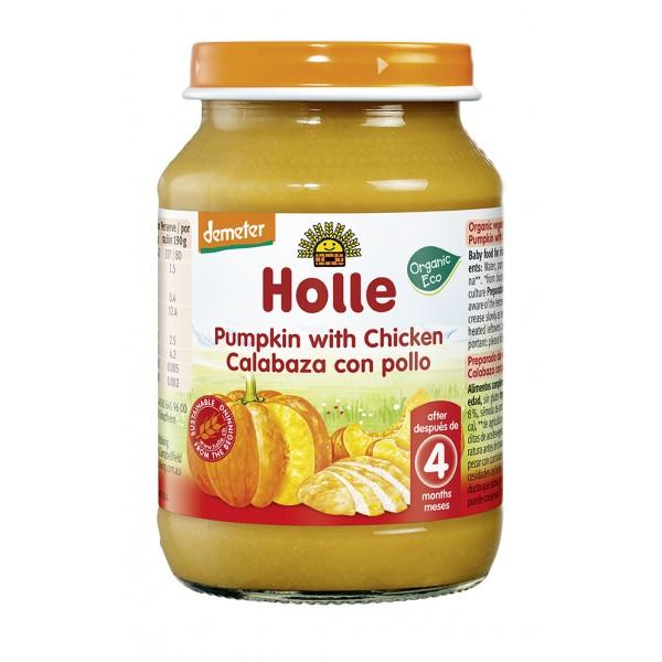 Vasetto ECO di zucca e pollo +5 mesi Holle 190 g