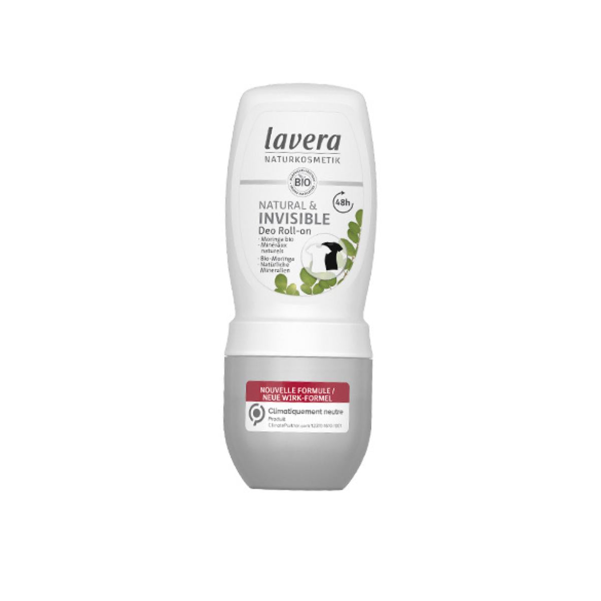 Deodorante roll-on 48 ore invisibile e naturale, Lavera 50 ml
