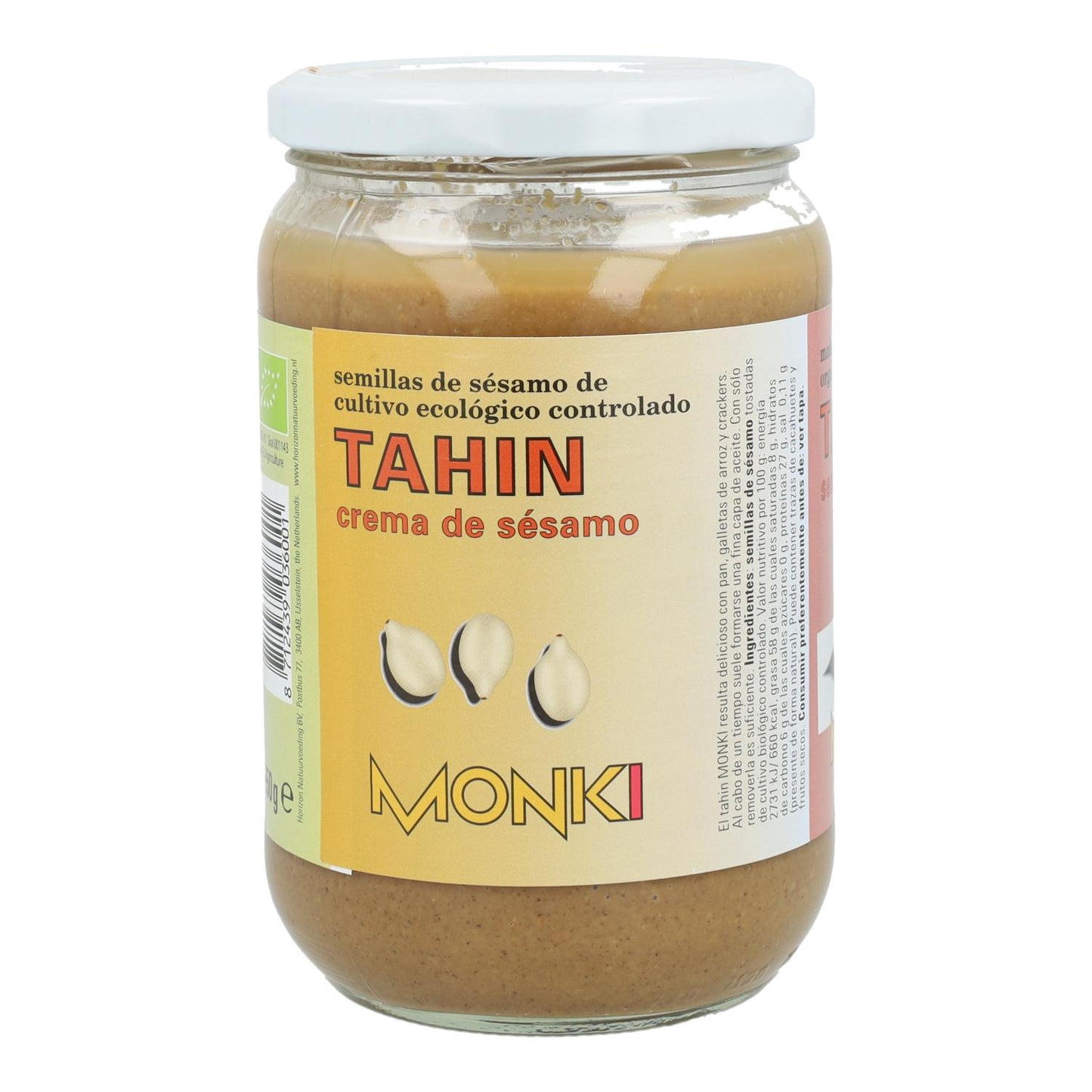 Rostad tahini utan salt, ekologisk, Monki 330 g