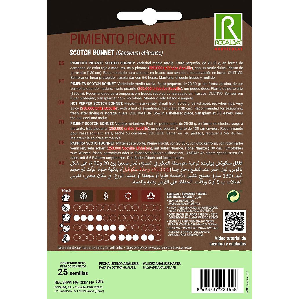 Zaden Scotch Bonnet Rocalba hete peper