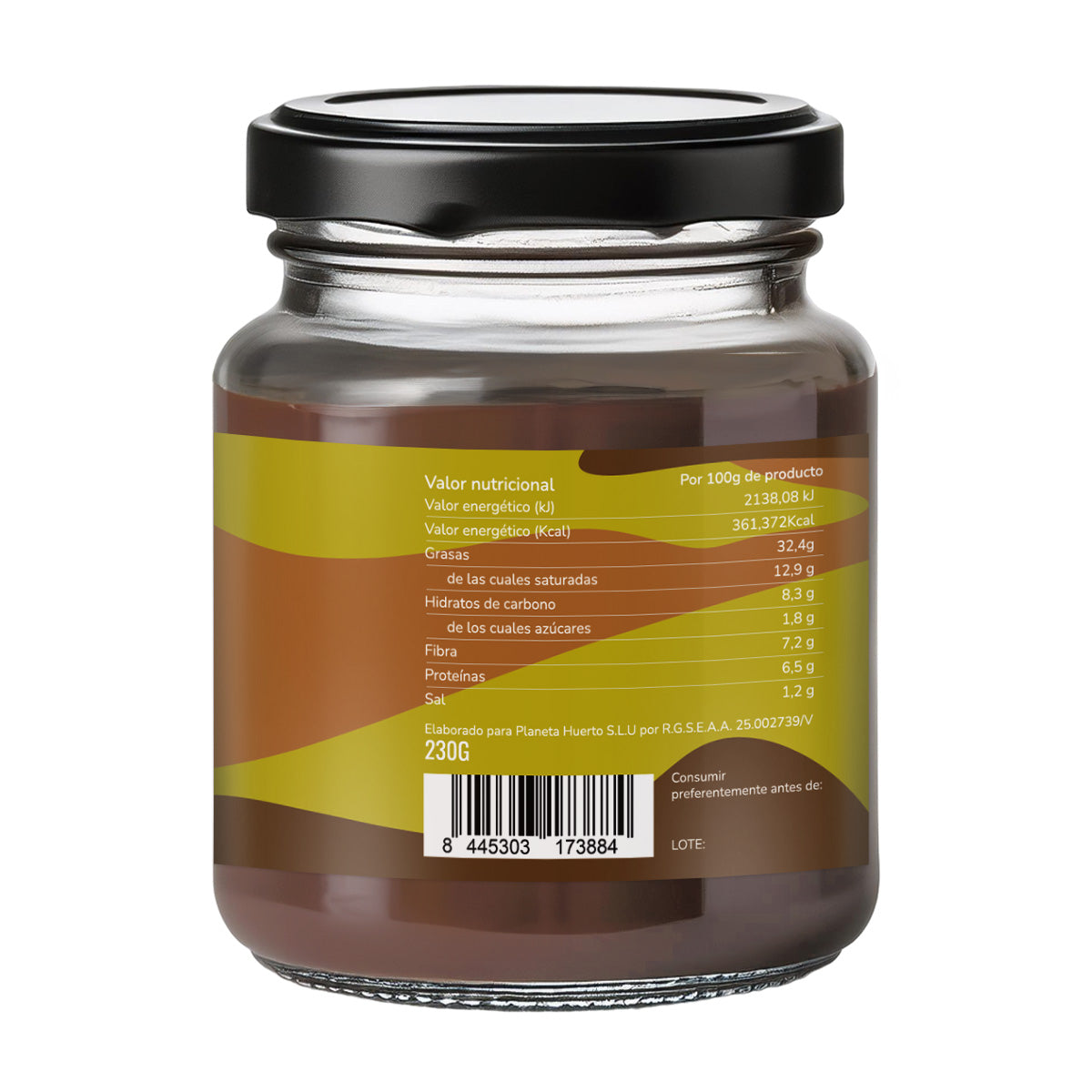 Crème de chocolat au lait de coco et aux noisettes ECO Planeta Huerto 230 g