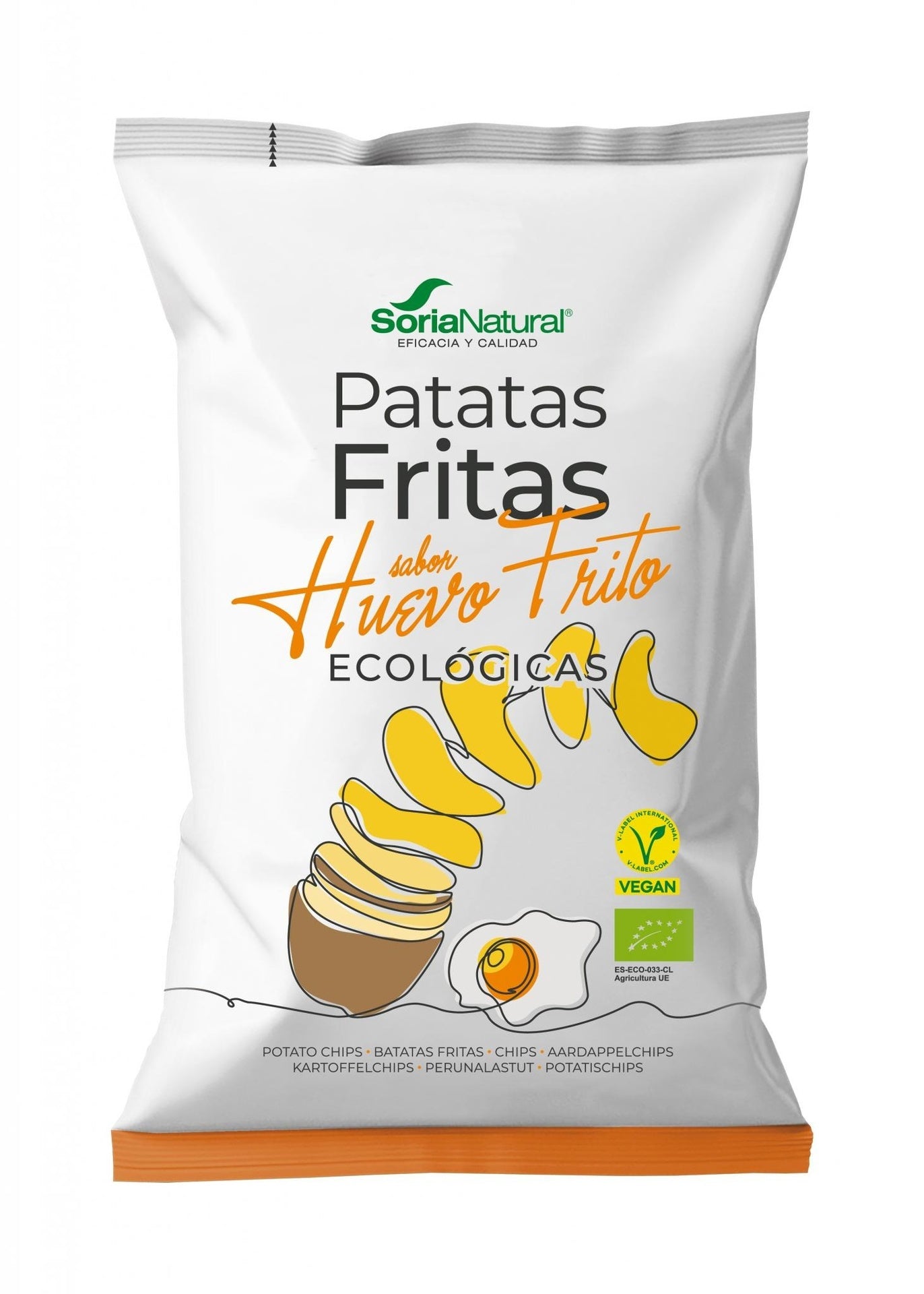 Bio-Kartoffelchips mit Spiegelei-Geschmack, ECO Soria Natural, 100 g