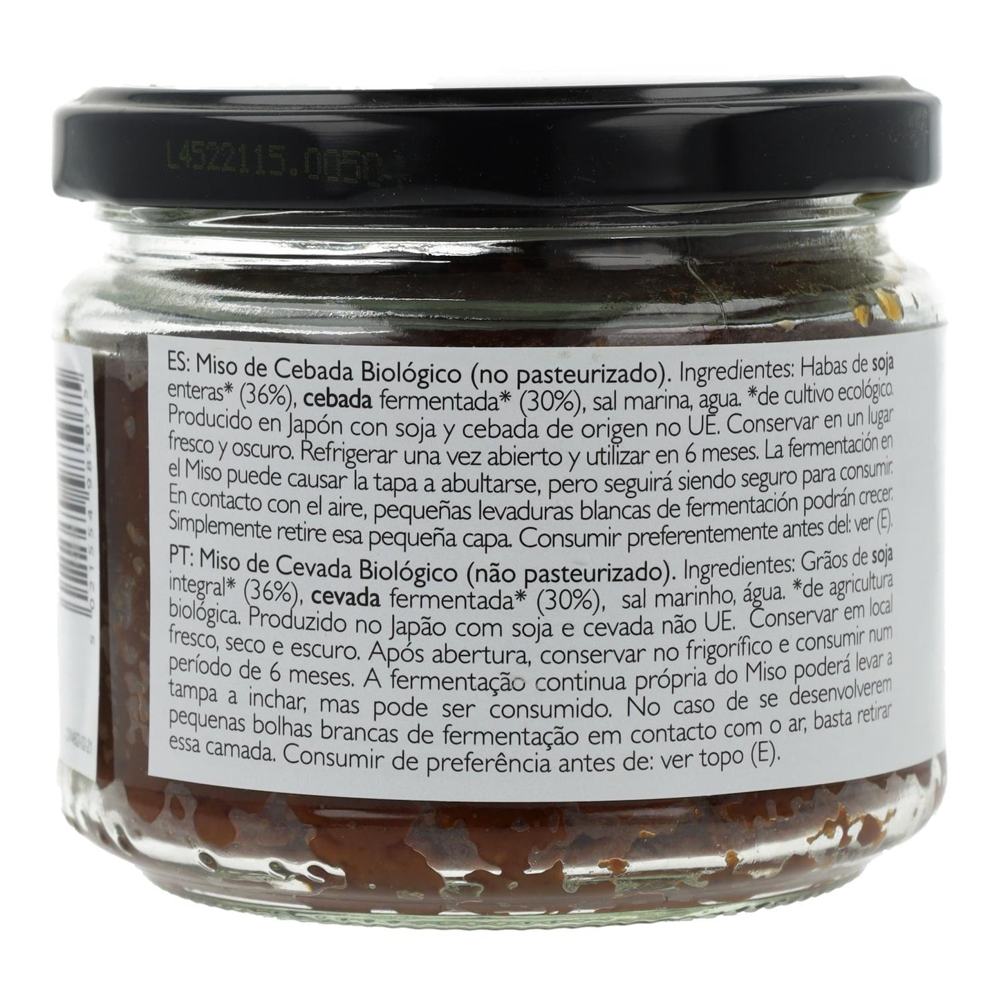 Biologische ongepasteuriseerde mugi miso (gerst, glazen pot) Clearspring, 300 g