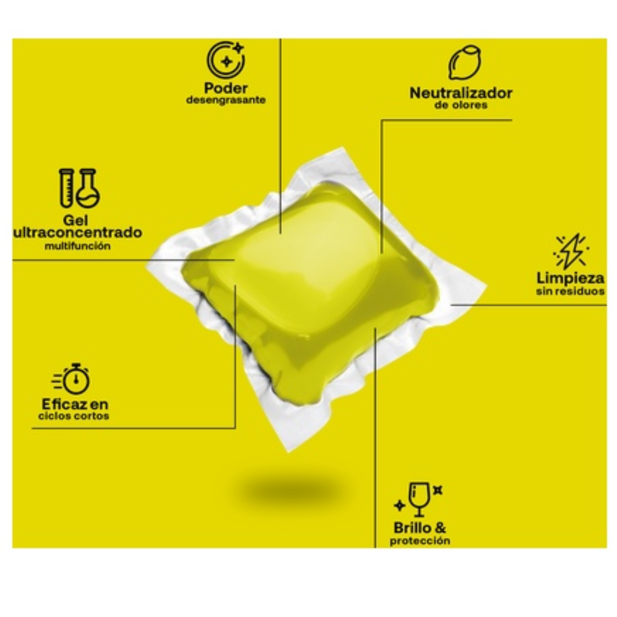 Detersivo per piatti in gel ECO Flopp 40 capsule