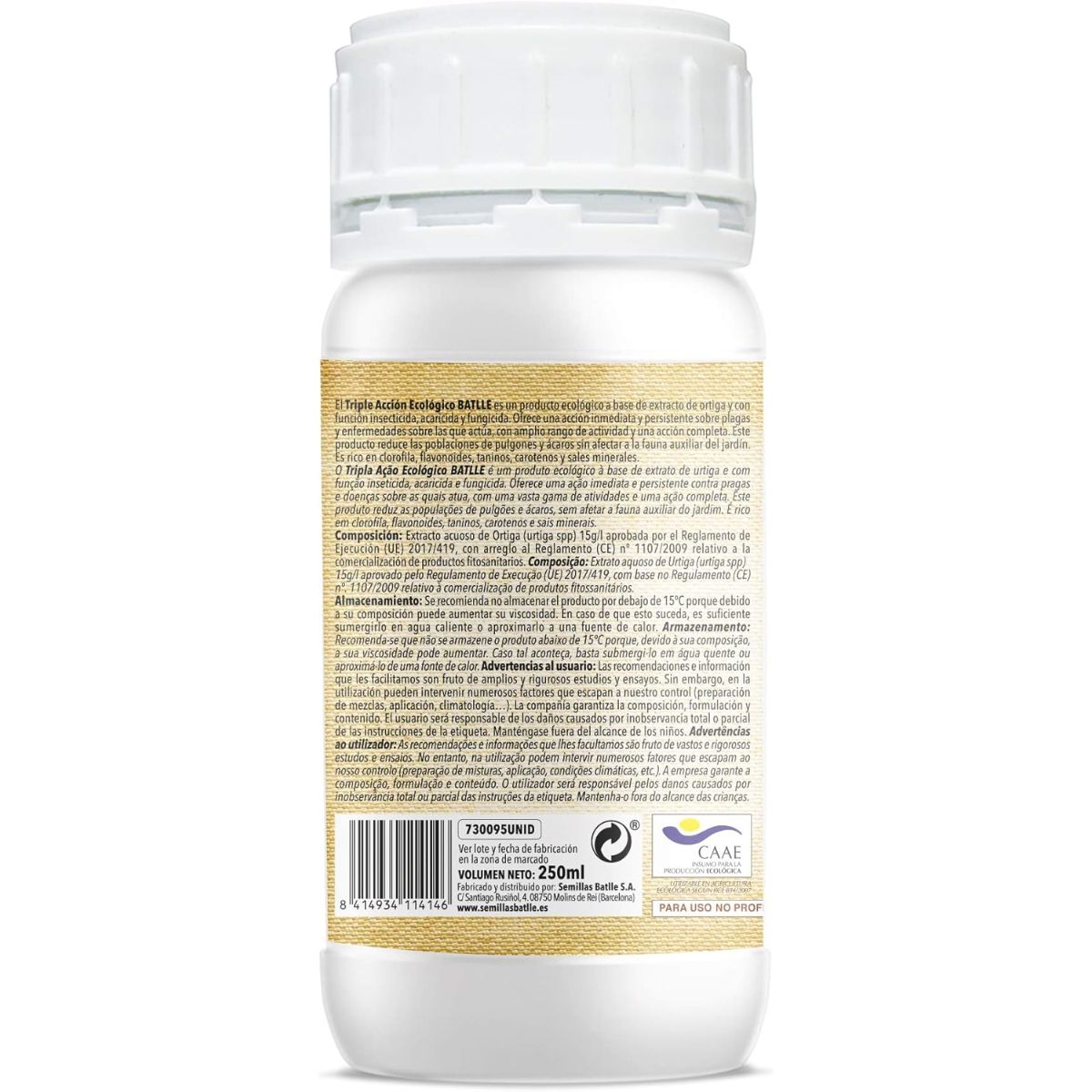 Triple action Eco concentrated insecticide, fungicide and acaricide 250 ml Batlle