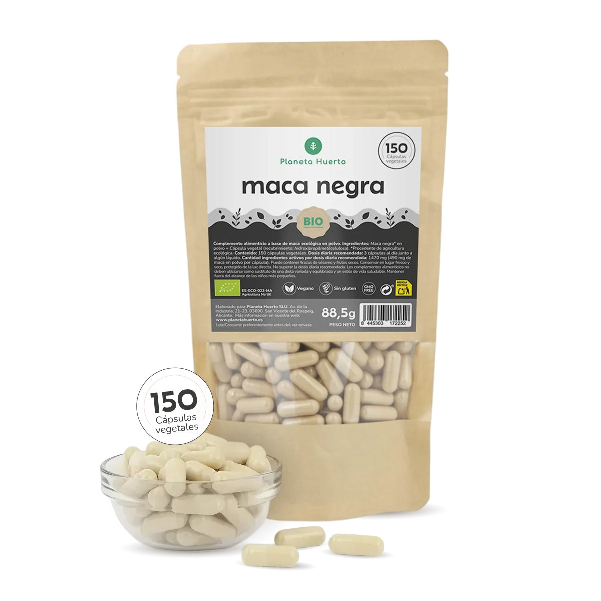 ORGANIC Black Maca Planeta Huerto 150 gélules
