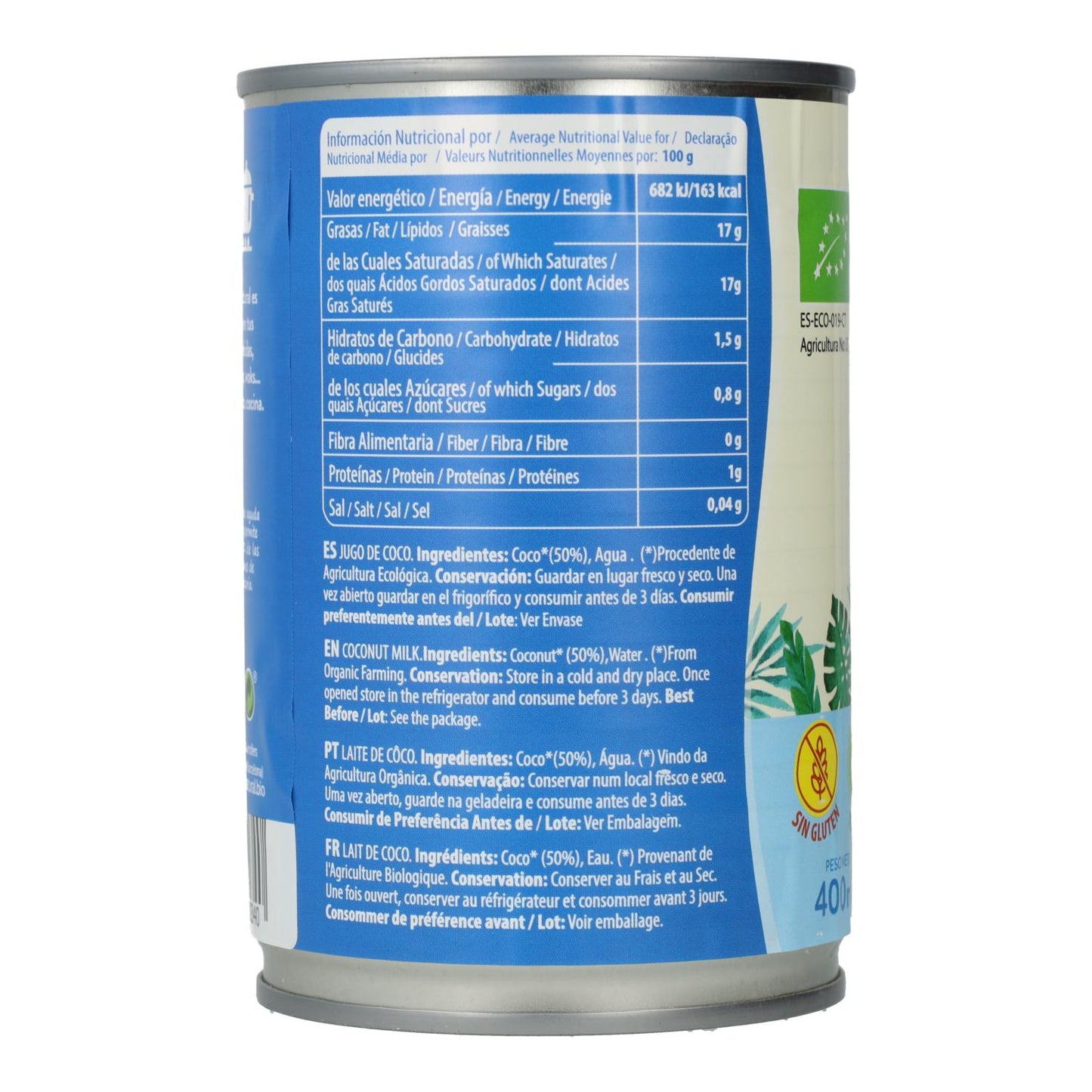 Sol Natural Bio-Kokosmilch zum Kochen 400 ml