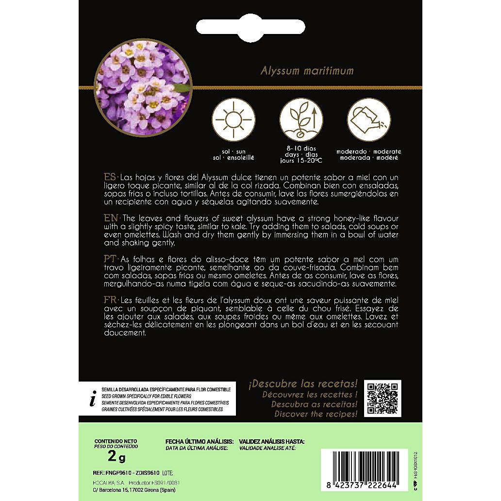 Nasiona jadalnych kwiatów Aliso Rocalba