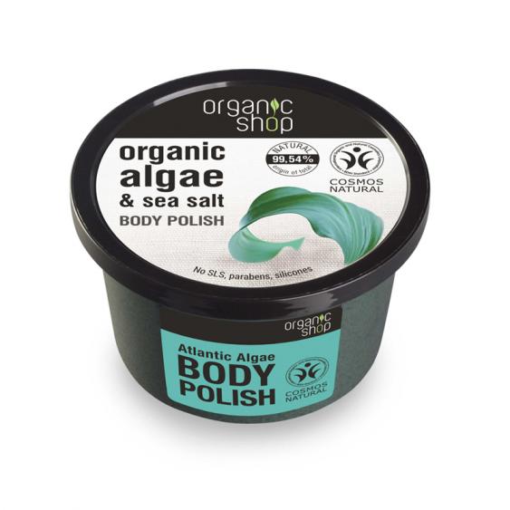Peeling do ciała z algami atlantyckimi Organic Shop 250 ml