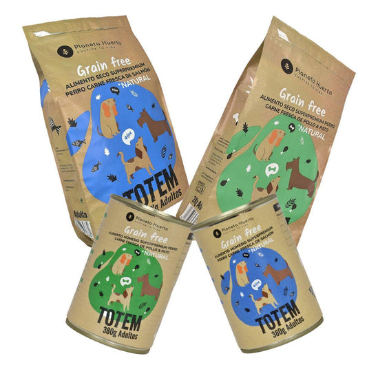 Packung Geschmacksfutter 2Kg + Hundenassfutter Planeta Huerto 2X 380g