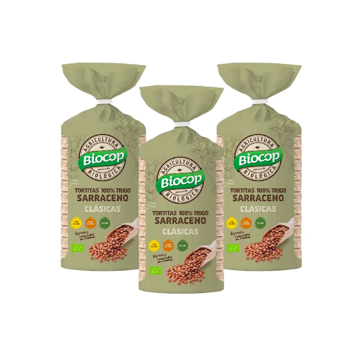 3er-Packung Biocop 100% Buchweizenpfannkuchen 100g
