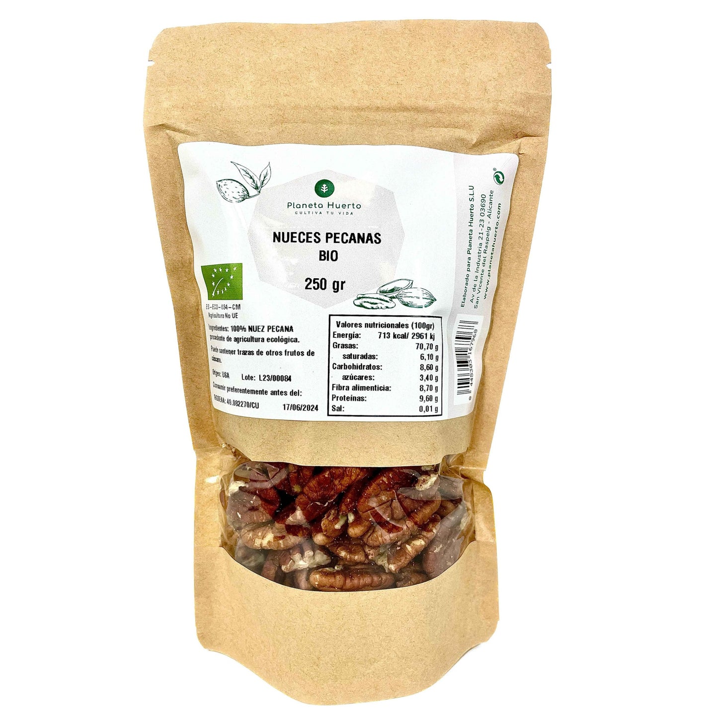 Pekannötter ECO Planeta Huerto 250 g