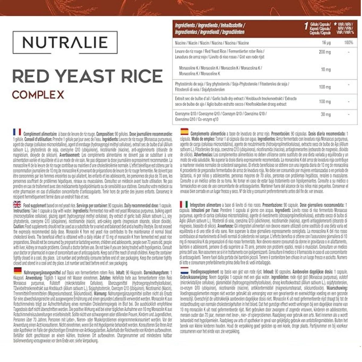 Nutralie Lievito di riso rosso con 2,9 mg di monacolina e Q10 90 capsule