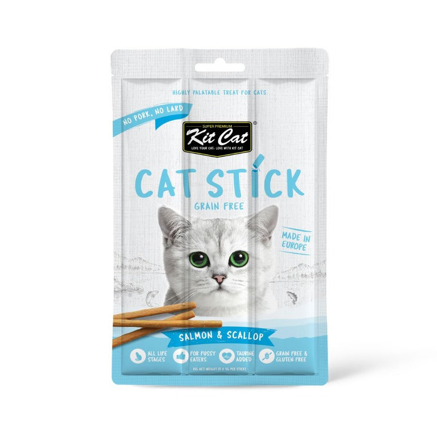 Cat Stick Kit - Salmon & Scallops 15 g Semi-moist snack for cats