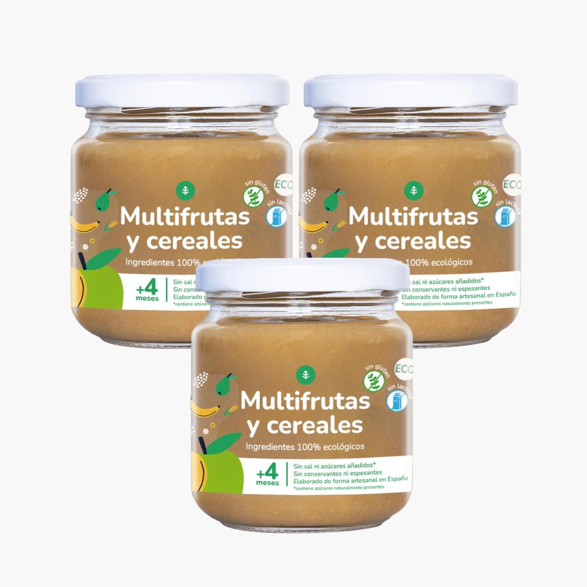 Pack 3x Multifruits et Céréales Bio 180 g Fruits et Céréales Bio Garden Planet 180 g