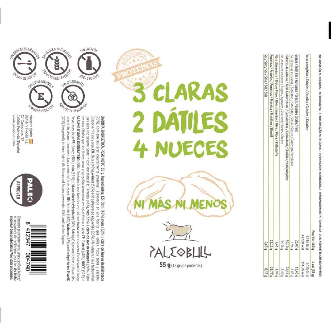 Energieriegel met noten en dadels Paleobull Riegel per stuk 55 g