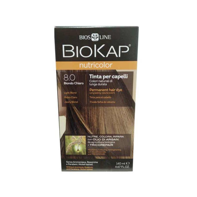 Biokap Light Blonde Hair Dye 8.0, 140 ml