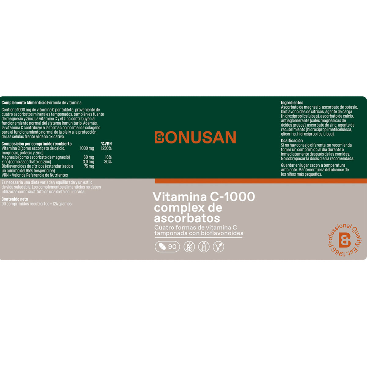 Vitamin C-1000 askorbinsyrakomplex Bonusan 90