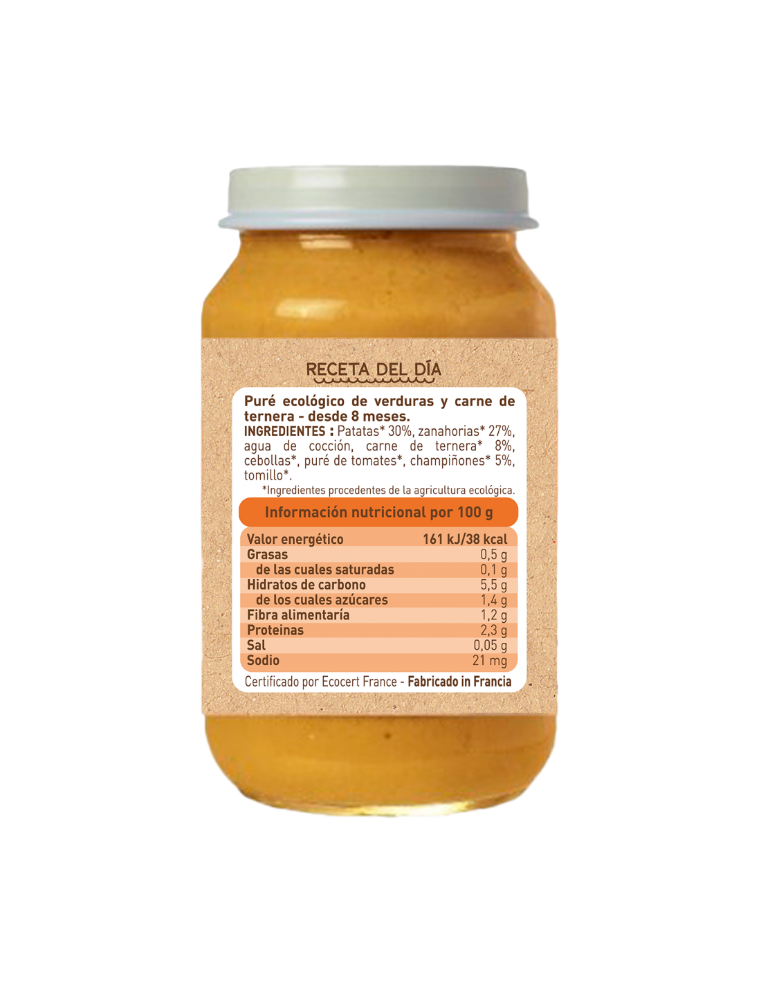 Petit pot de légumes et bœuf (à partir de 8 mois) Babybio 200 g