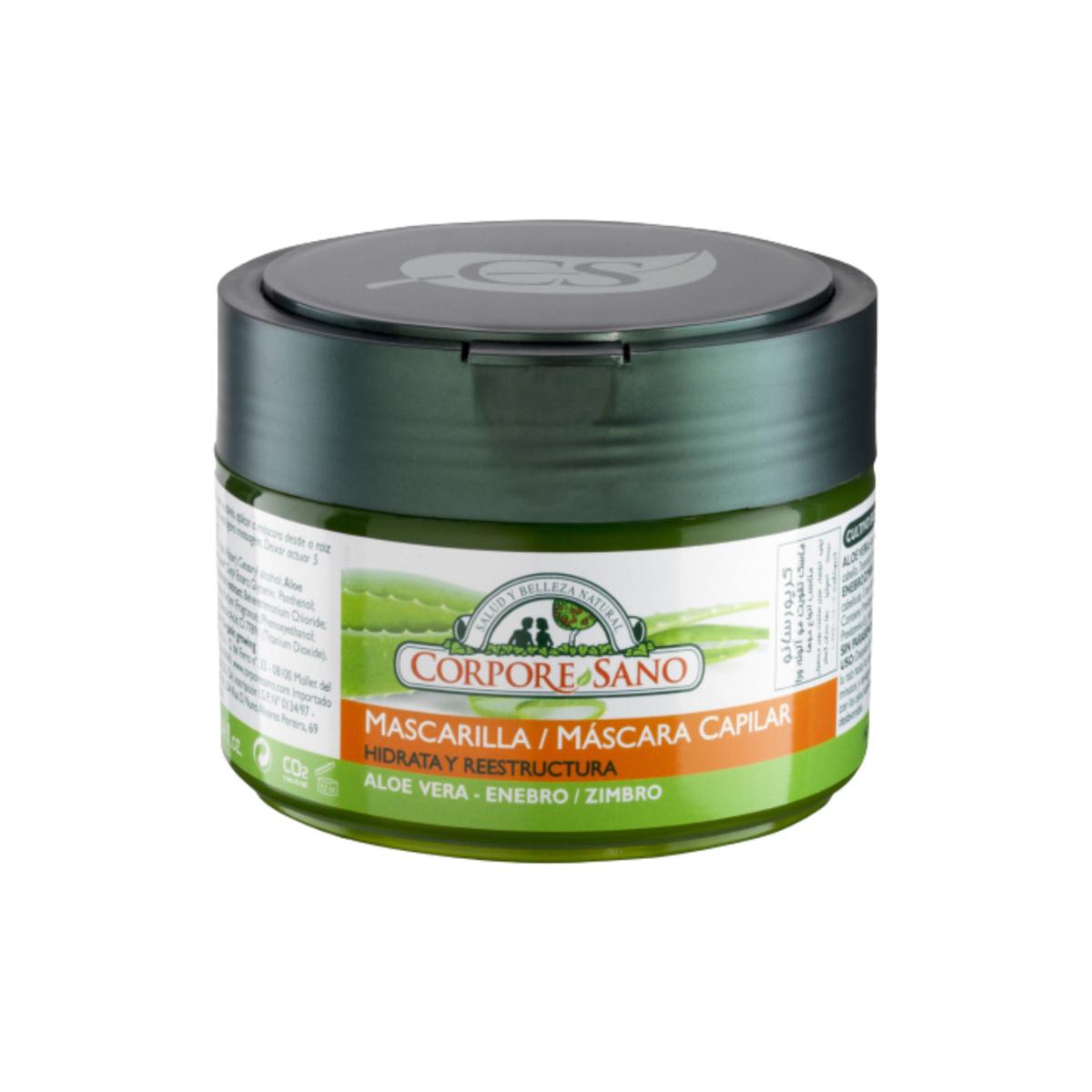 Maschera riparatrice per capelli con aloe vera ed estratto di ginepro, Corpore Sano 250 ml