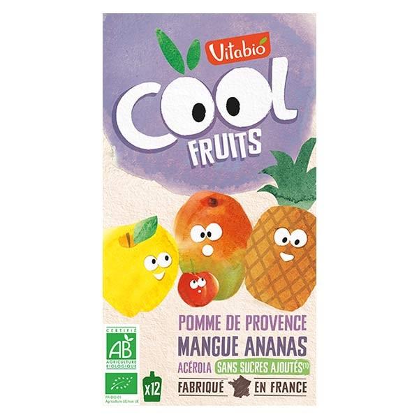 Confezione da 12 pezzi Cool Fruits Mela, mango e ananas 90 g VITABIO