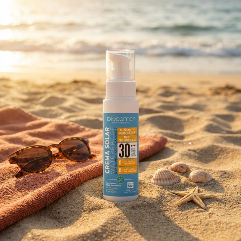 Spray solaire haute protection UVA SPF 30 biologique, vegan, sans nanoparticules 125 ml