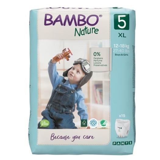 Couches-culottes T5 (12-18 kg) Bambo Nature 19 unités