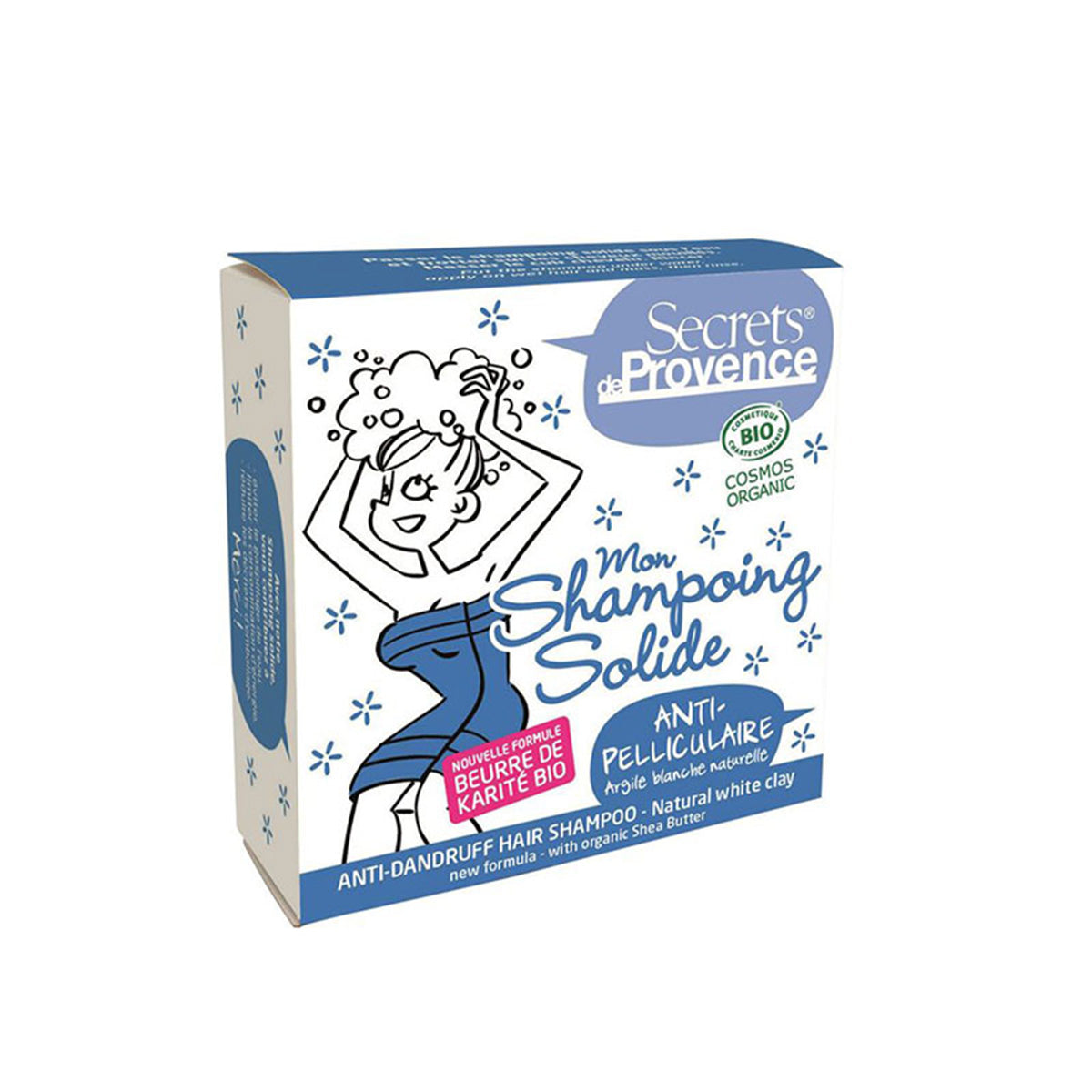 Shampooing solide antipelliculaire Secrets de Provence 85 g
