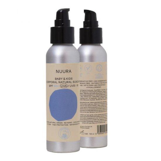 Babykids SPF50 Nuura zonnebrandcrème voor het lichaam 125 ml