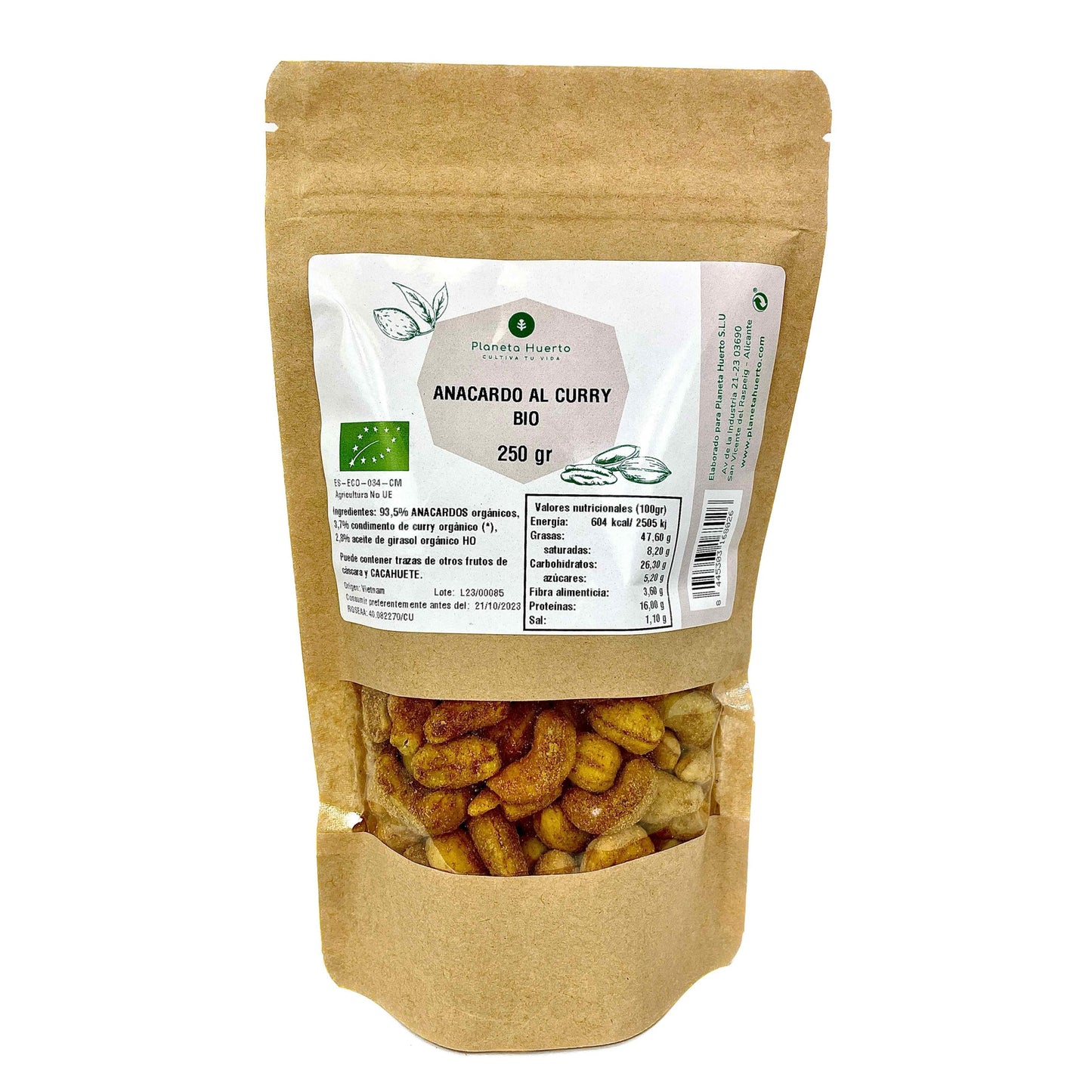 Cashewnoot kerrie ECO Planeta Huerto 250 g