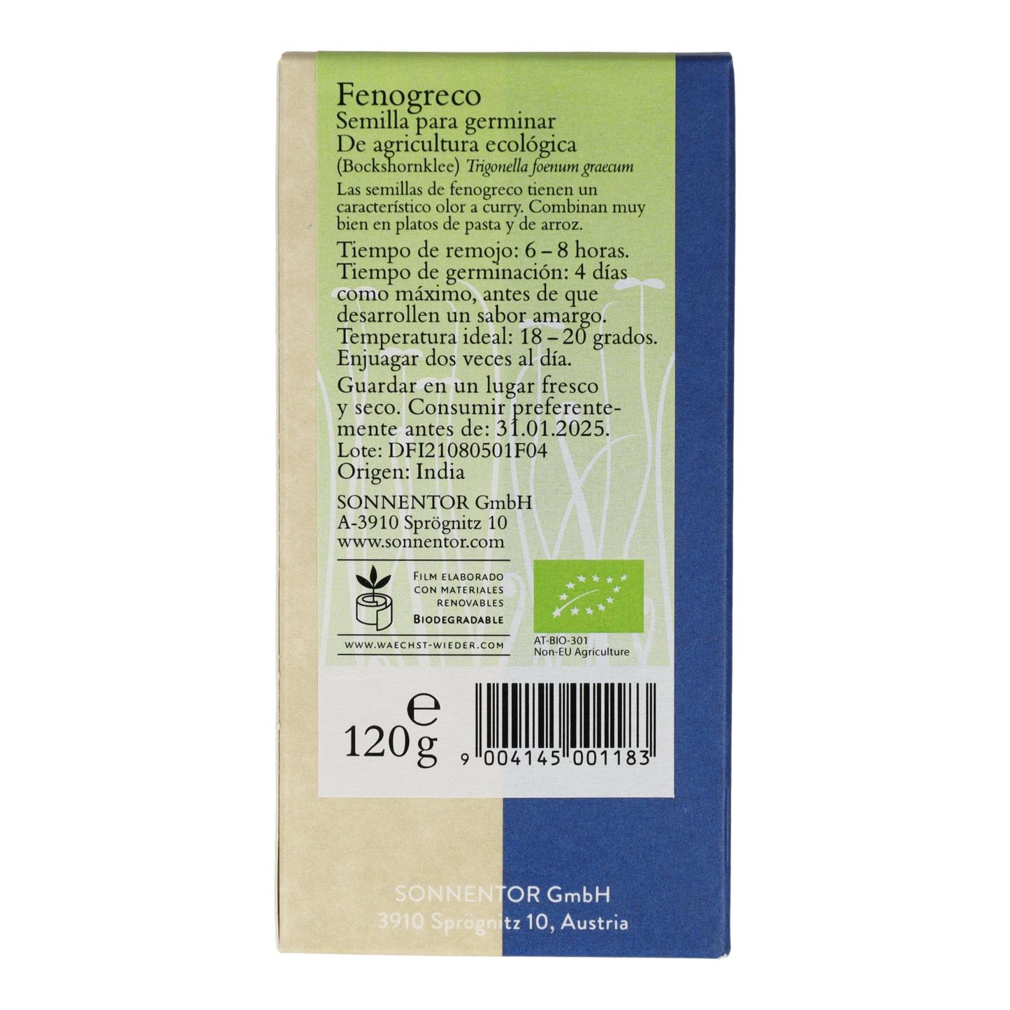 Ekologiczne nasiona kozieradki do kiełkowania