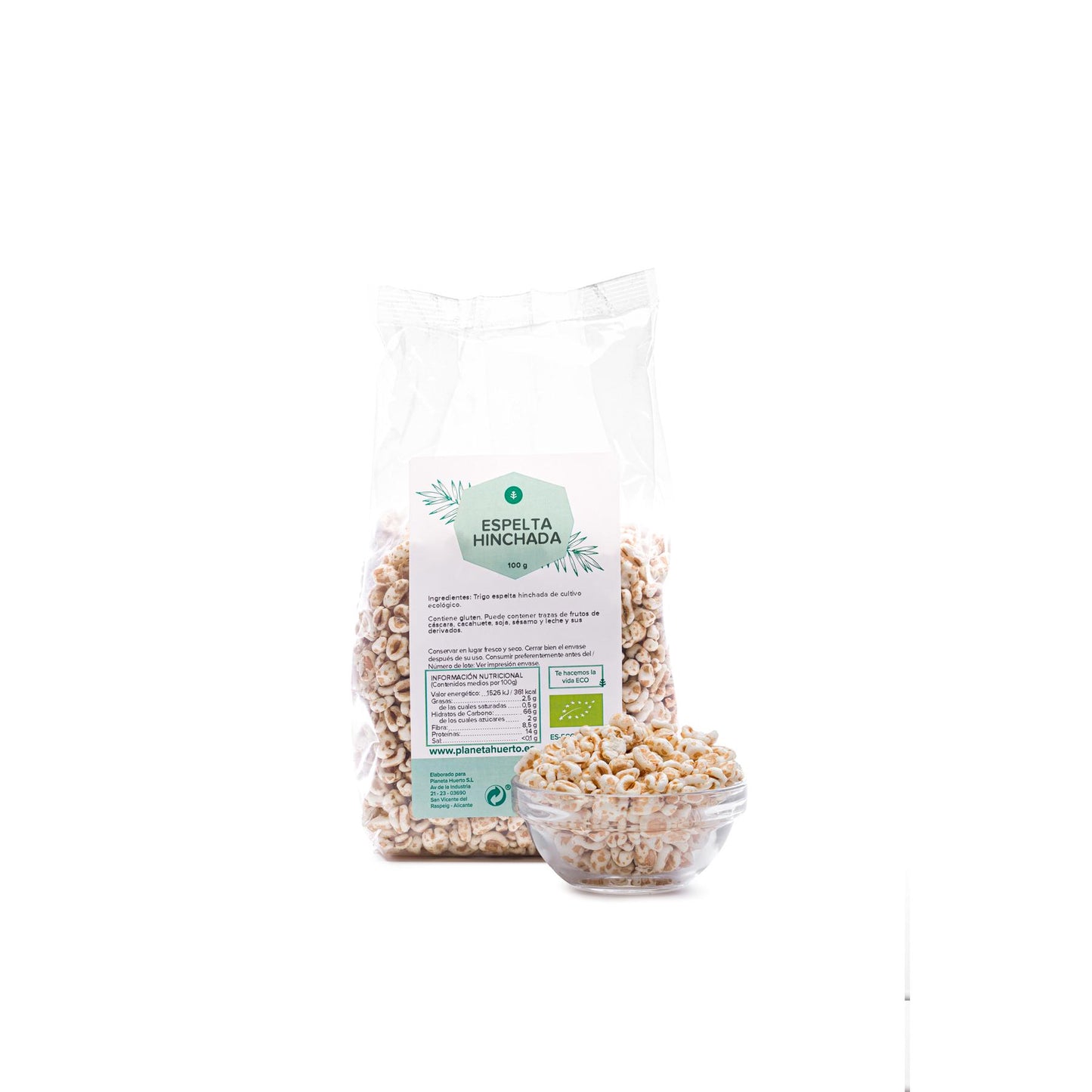 Dinkelweizen gepufft ECO Planeta Huerto 100 g