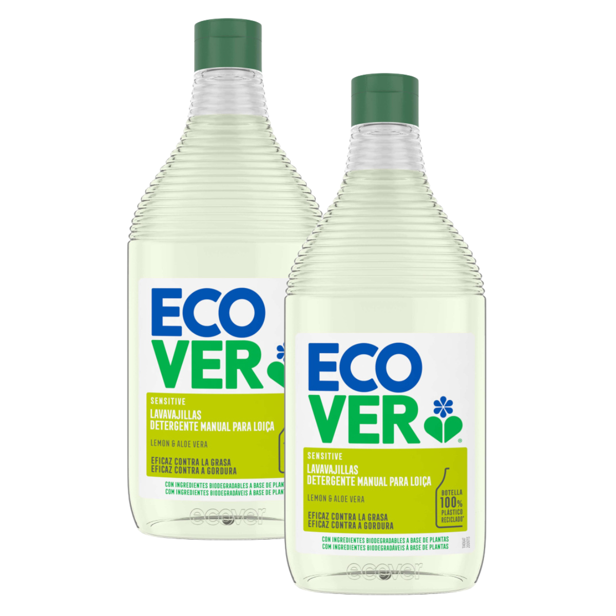 2er-Pack Ecover Geschirrspülmittel mit Zitrone und Aloe Vera, 450 ml