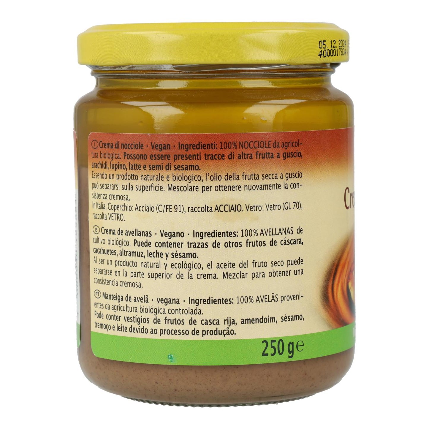 Crème aux noisettes BIO Rapunzel 250 g