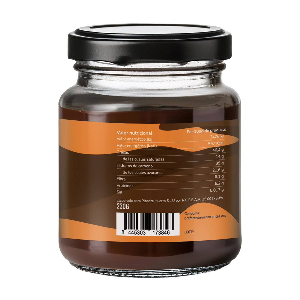 Carob and cocoa cream without sugar ECO Planeta Huerto 230 gr.