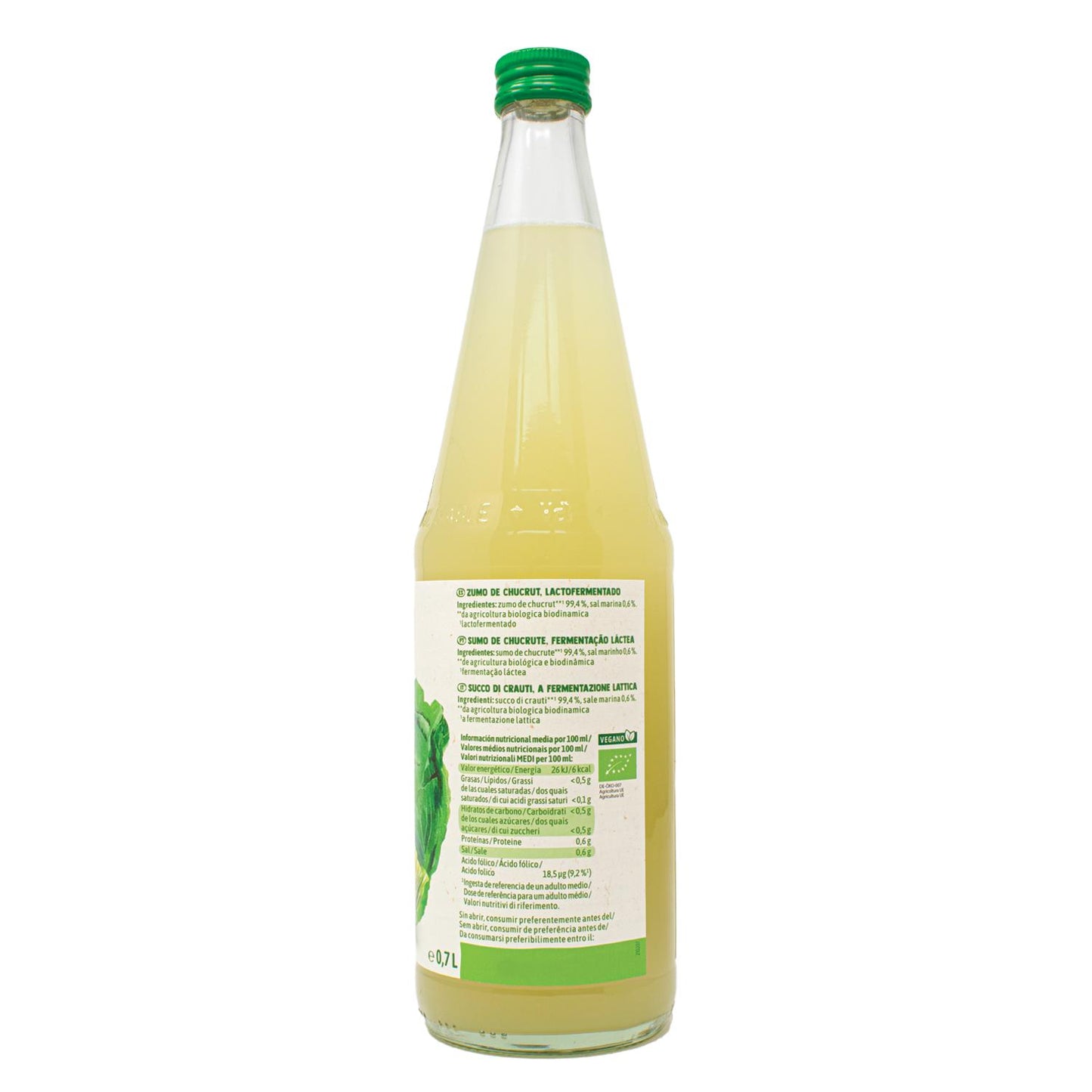 Laktofermentierter Sauerkrautsaft Voelkel 700 ml