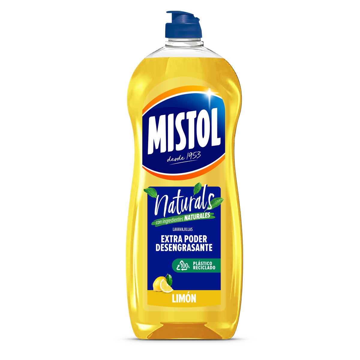 Mistol Naturals Extra Powerful Lemon Concentrated Hand Dishwashing Liquid 650 ml