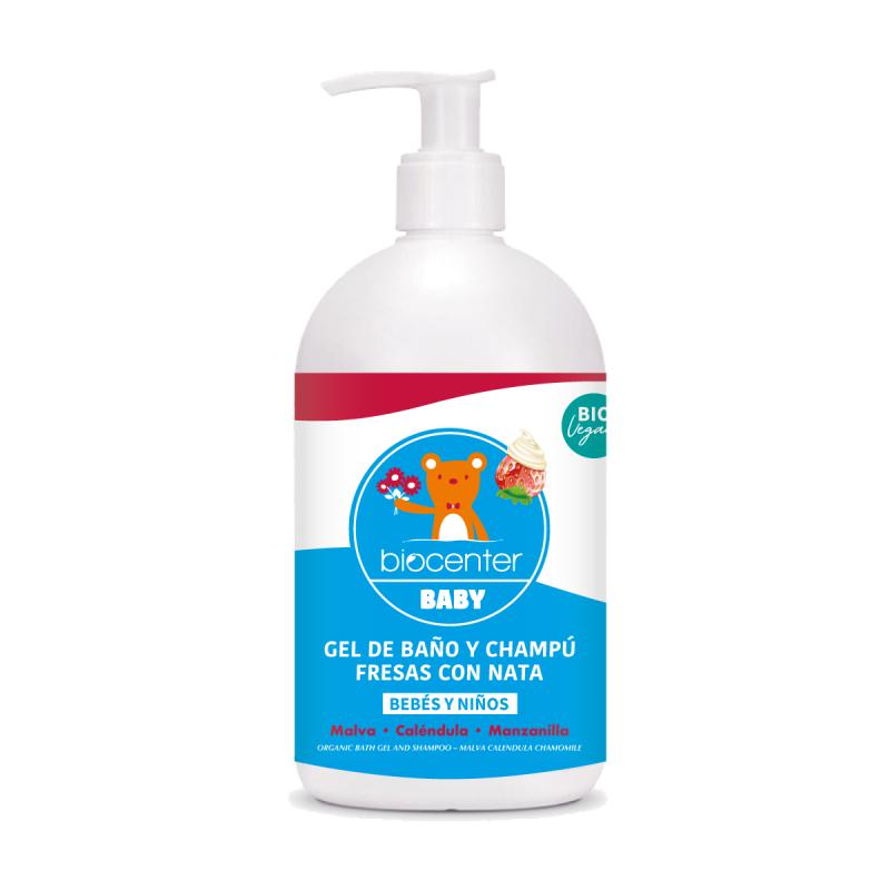 Badgel och schampo Jordgubbar med grädde Biocenter 500 ml