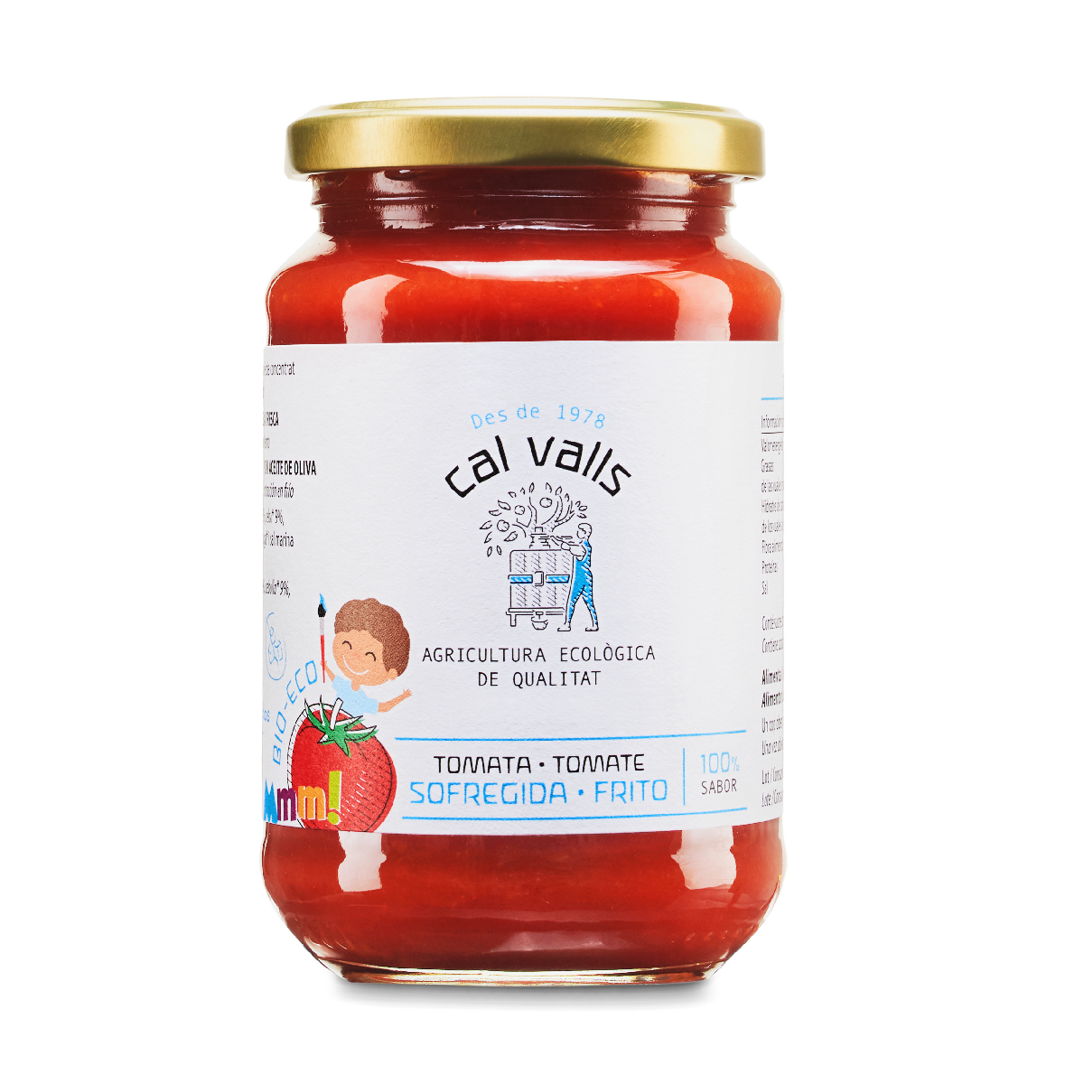 Cal Valls Organic Fried Tomato Sauce with no added sugar 350 g