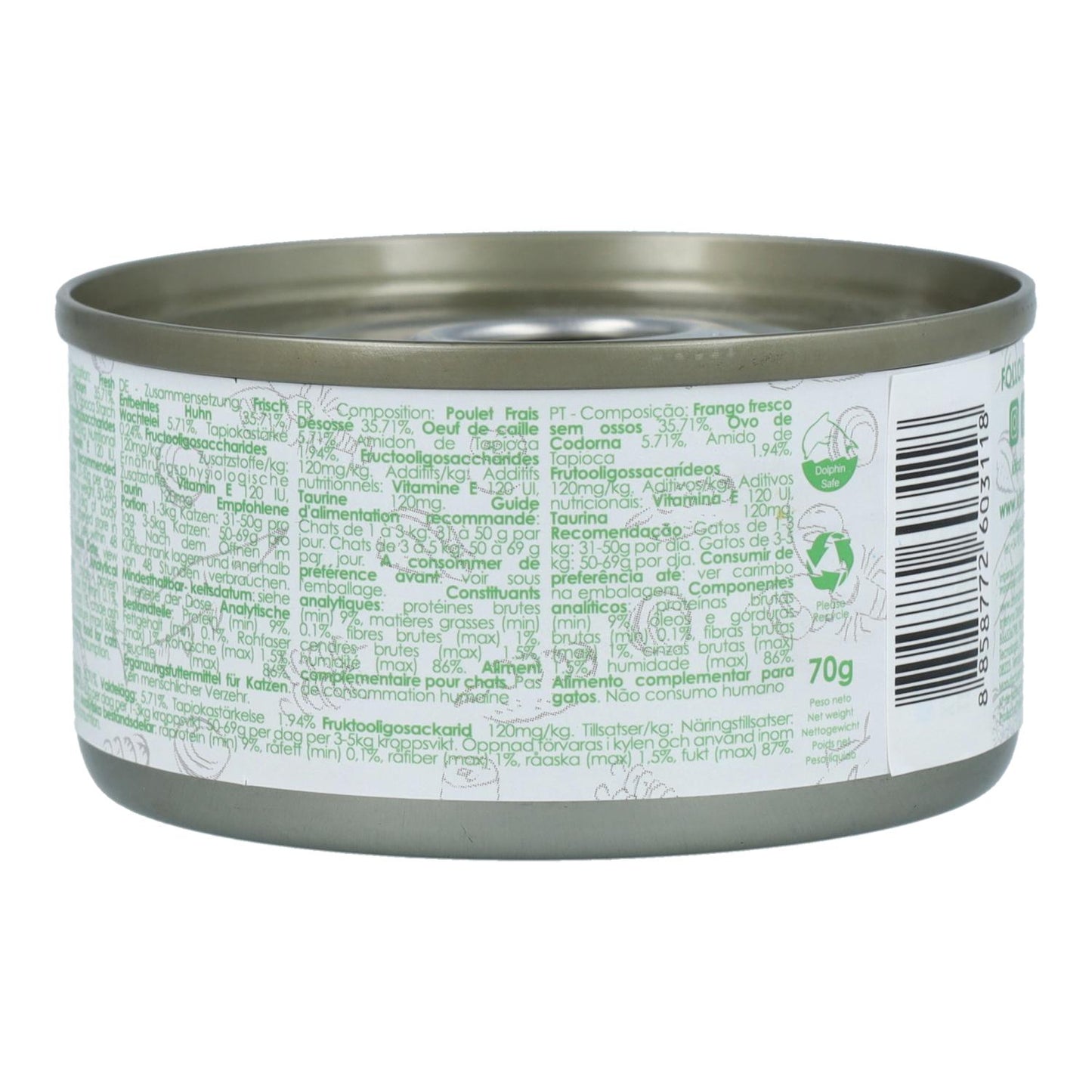 Pack of 24x Kit Cat Gravy Cans - Chicken & Quail Egg 70 g Wet cat food in sauce