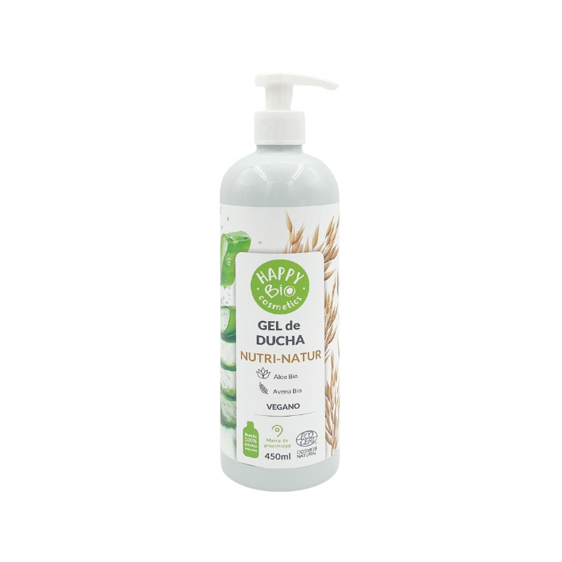 Douchegel Nutri-natur Aloë Vera en Biologische Haver HappyBio 450 ml