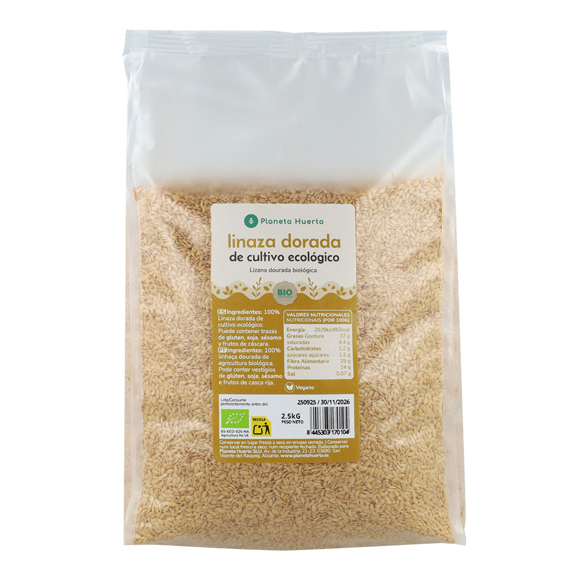 Semi di lino dorati ECO Planet Garden 2,5 kg