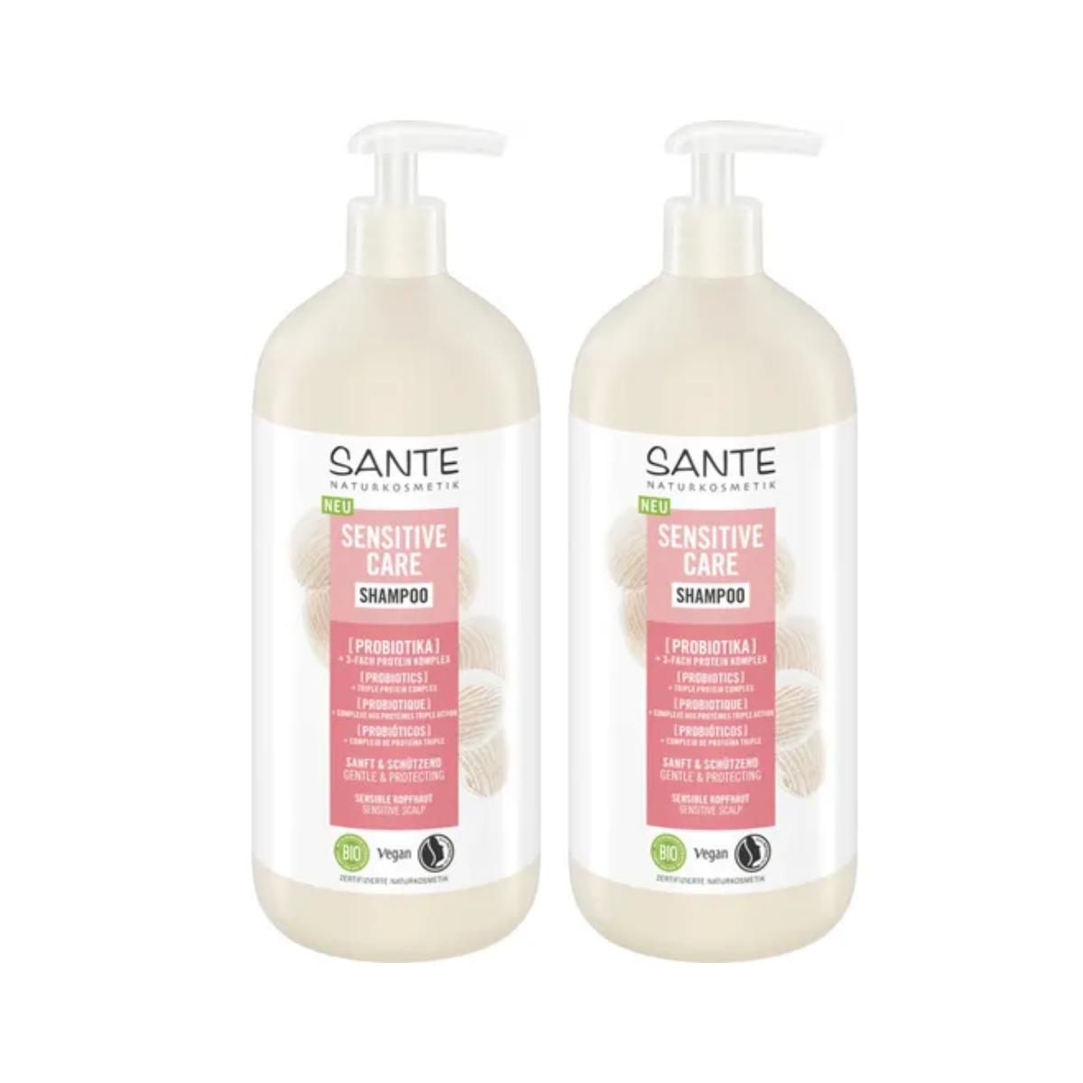 2er-Pack Sensitive Probiotika-Pflegeshampoo Sante 950 ml