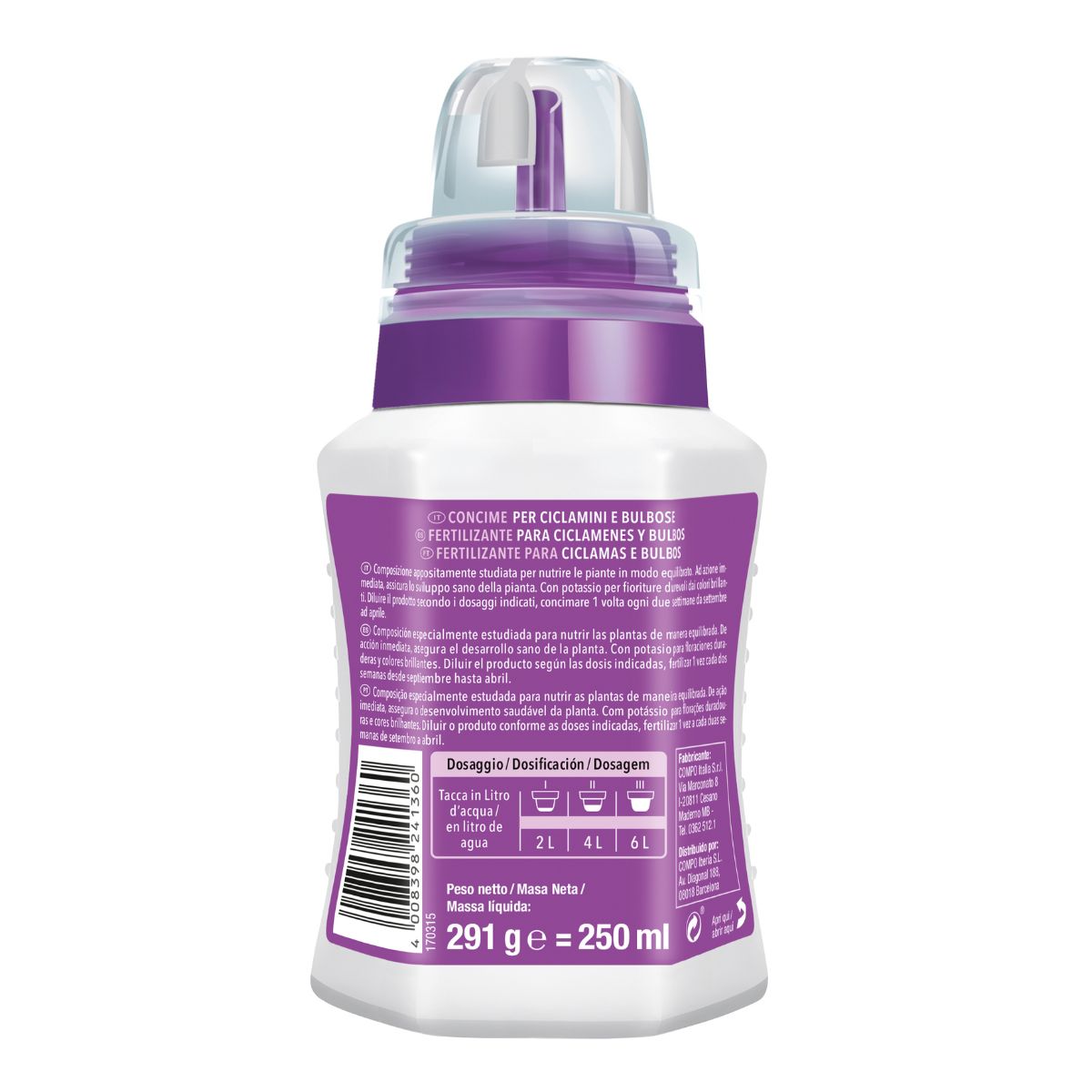 Compo Fertilizzante Ciclamini e Bulbi 250 ml