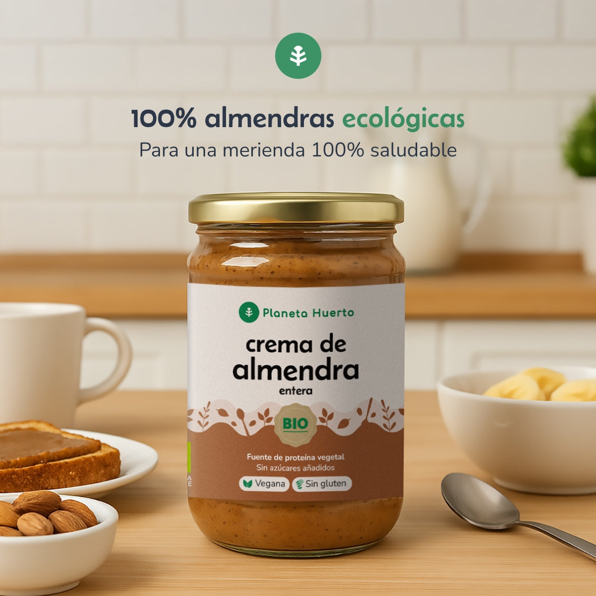 Hele Amandelen Cream ECO Planeta Huerto 350 g