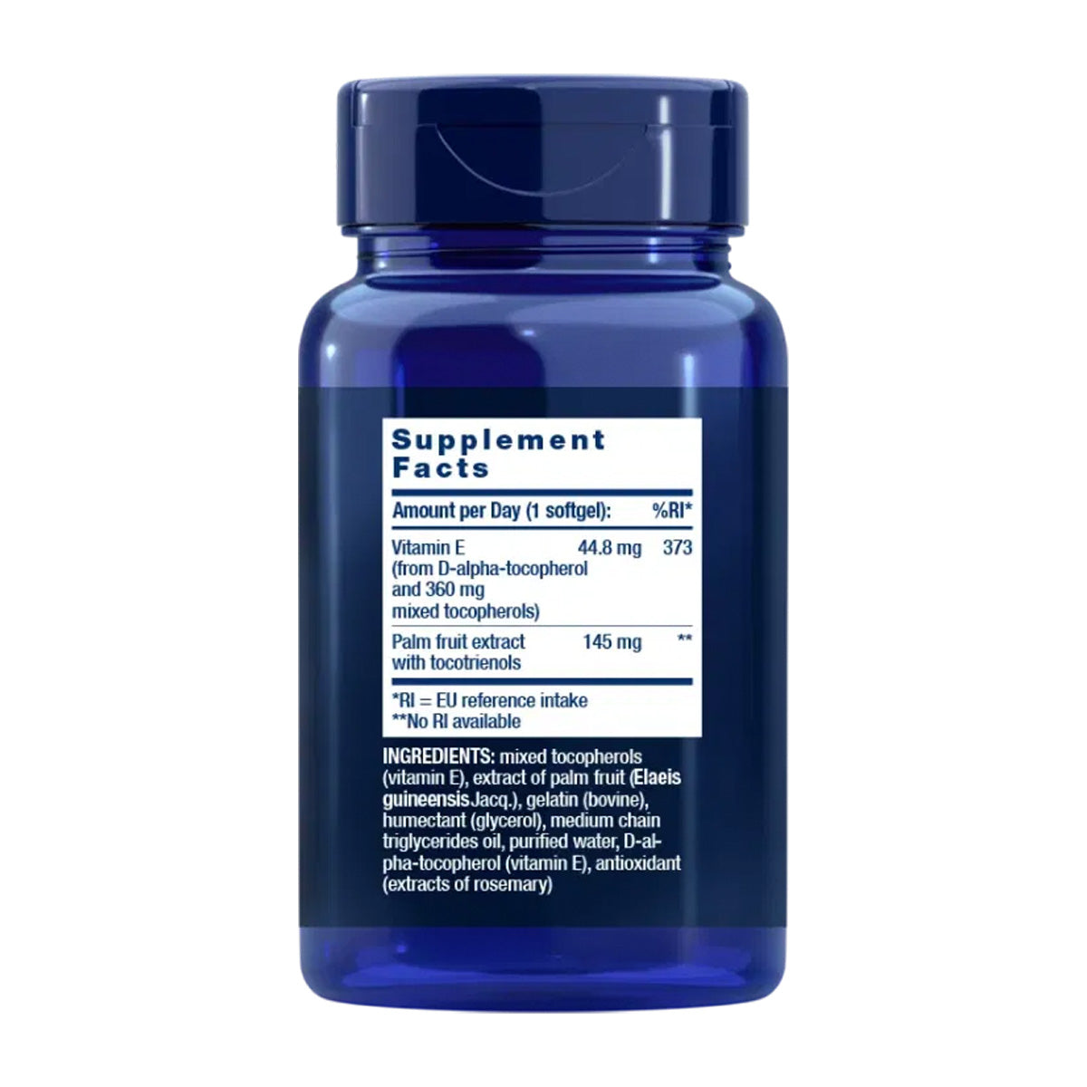 Gamma E Mixed Tocopherols & Tocotrienols, Life Extension 60 Kapseln