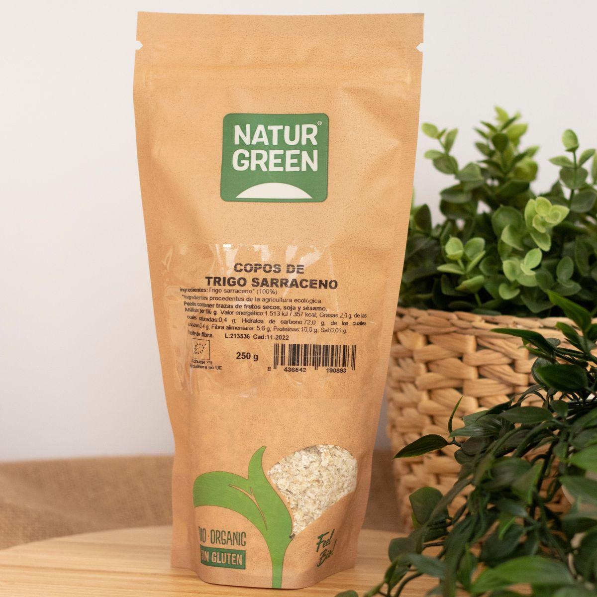 Glutenfreie Bio-Buchweizenflocken Naturgreen, 250 g