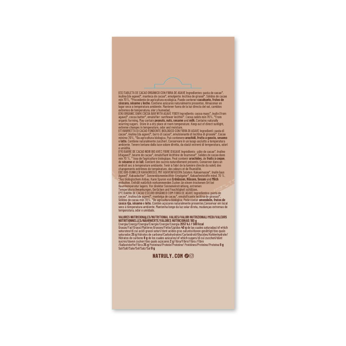 Chocolicious BIO mörk chokladkaka Natruly 85 g