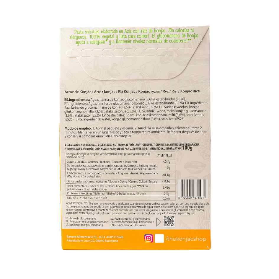 Konjakreis, The Konjac Shop, 270 g